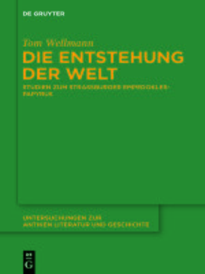 cover image of Die Entstehung der Welt